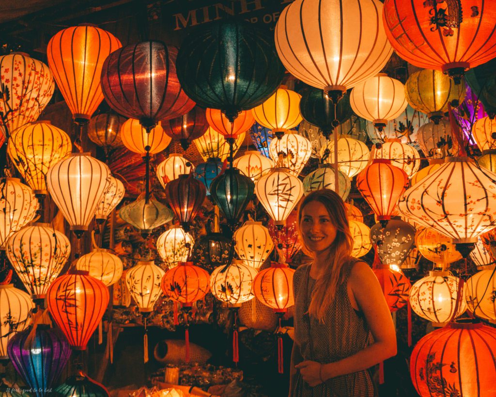 Iga surrounded by hundred of Hoi An lights