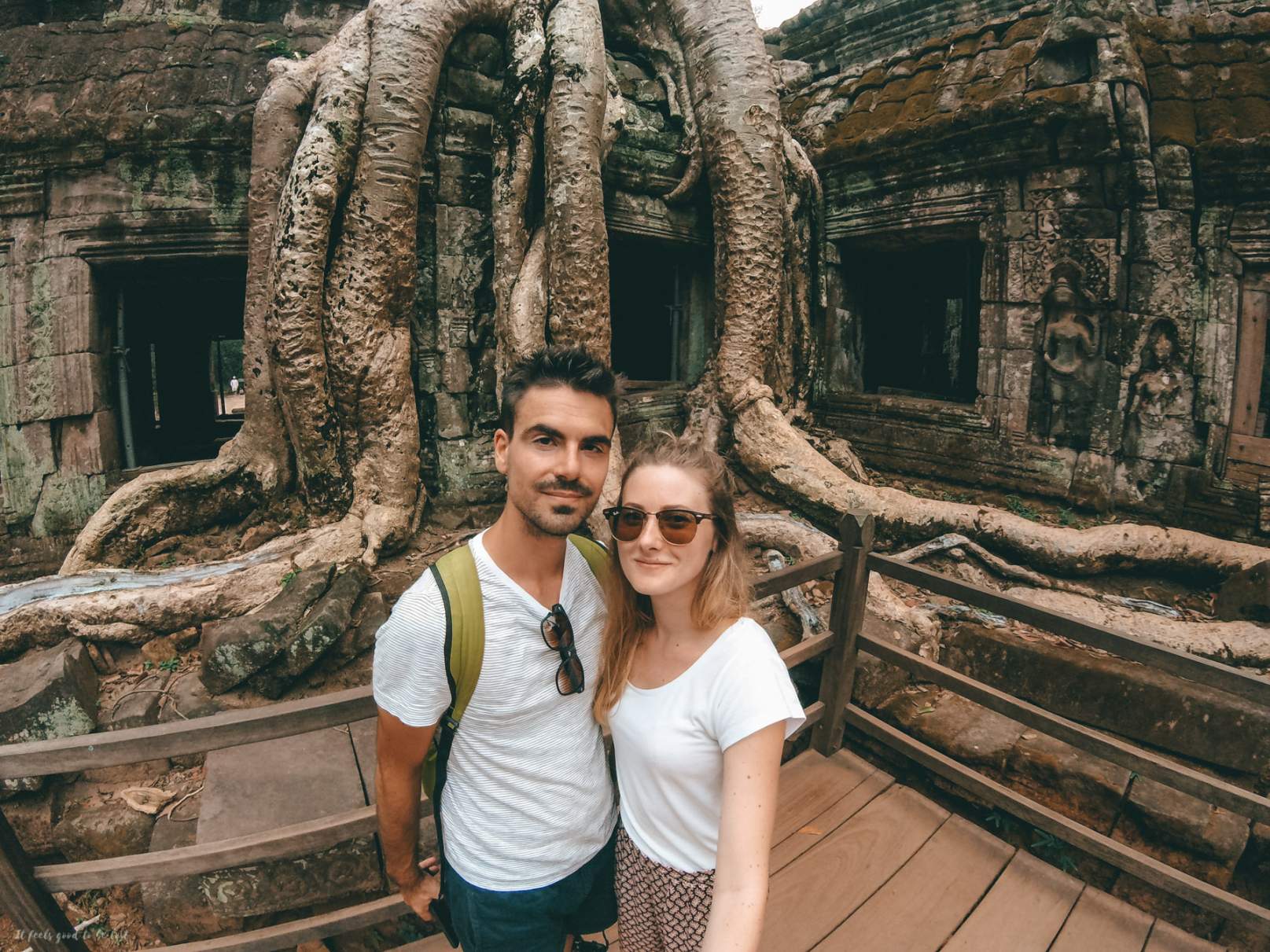 Massive tree inside temple in Angkor Wat