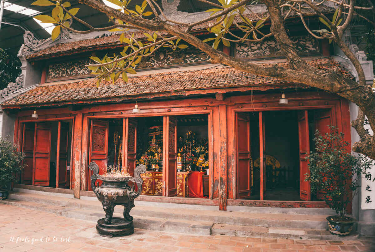 temple in hanoi's lake