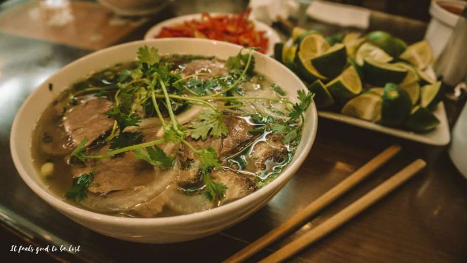 A delicious Pho (Vietnamese soup)