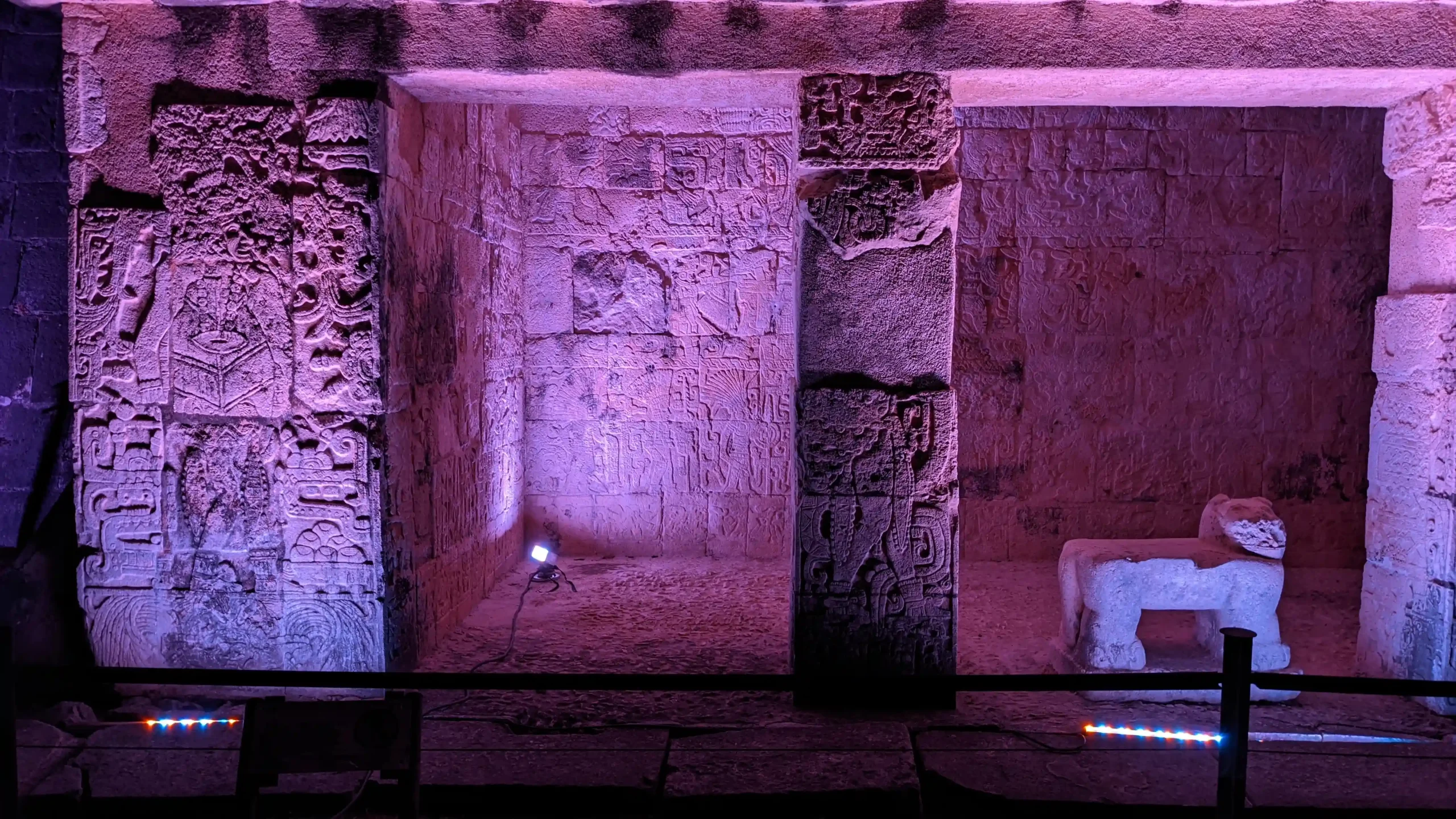 Chichen Itza at night: amazing history written in the walls
