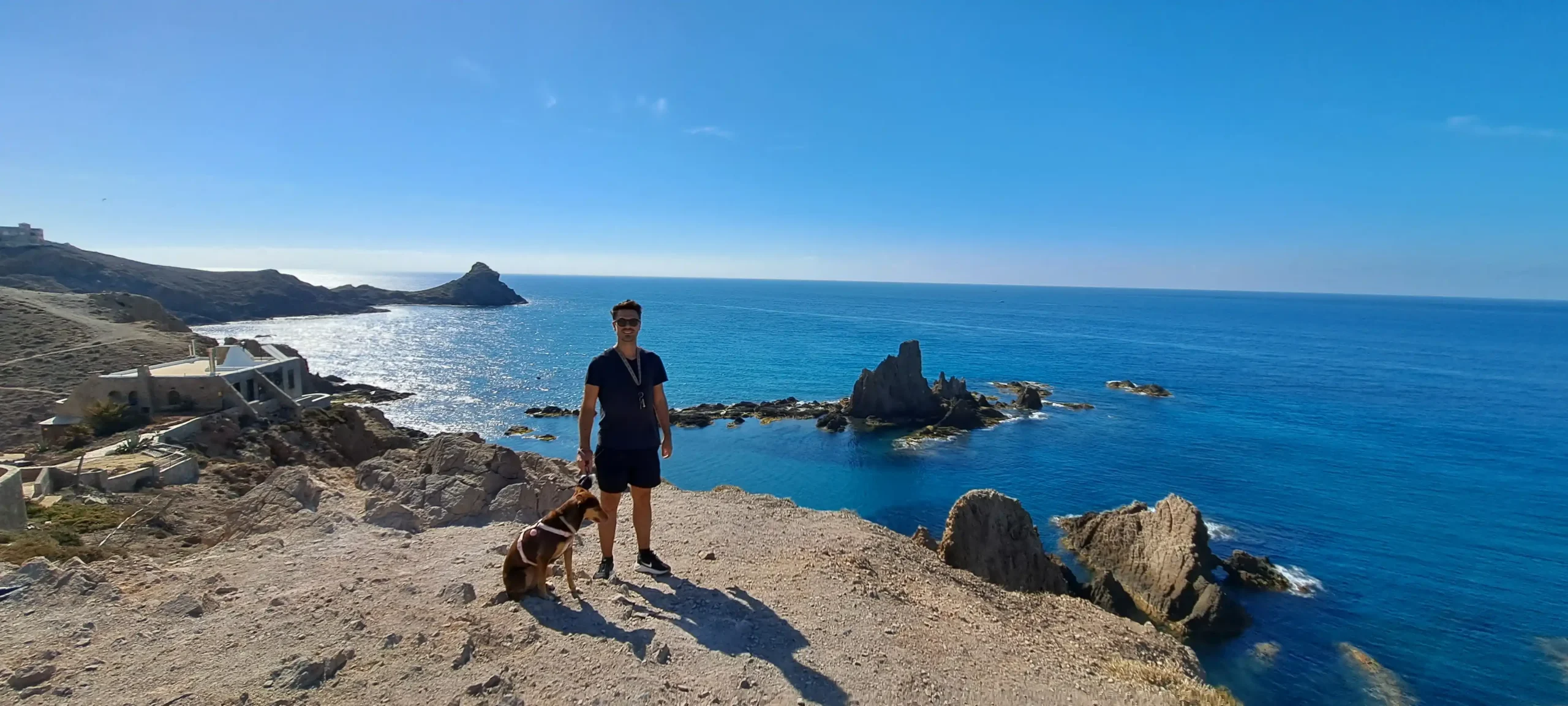Rafa and Nala enjoying Cabo de Gata views